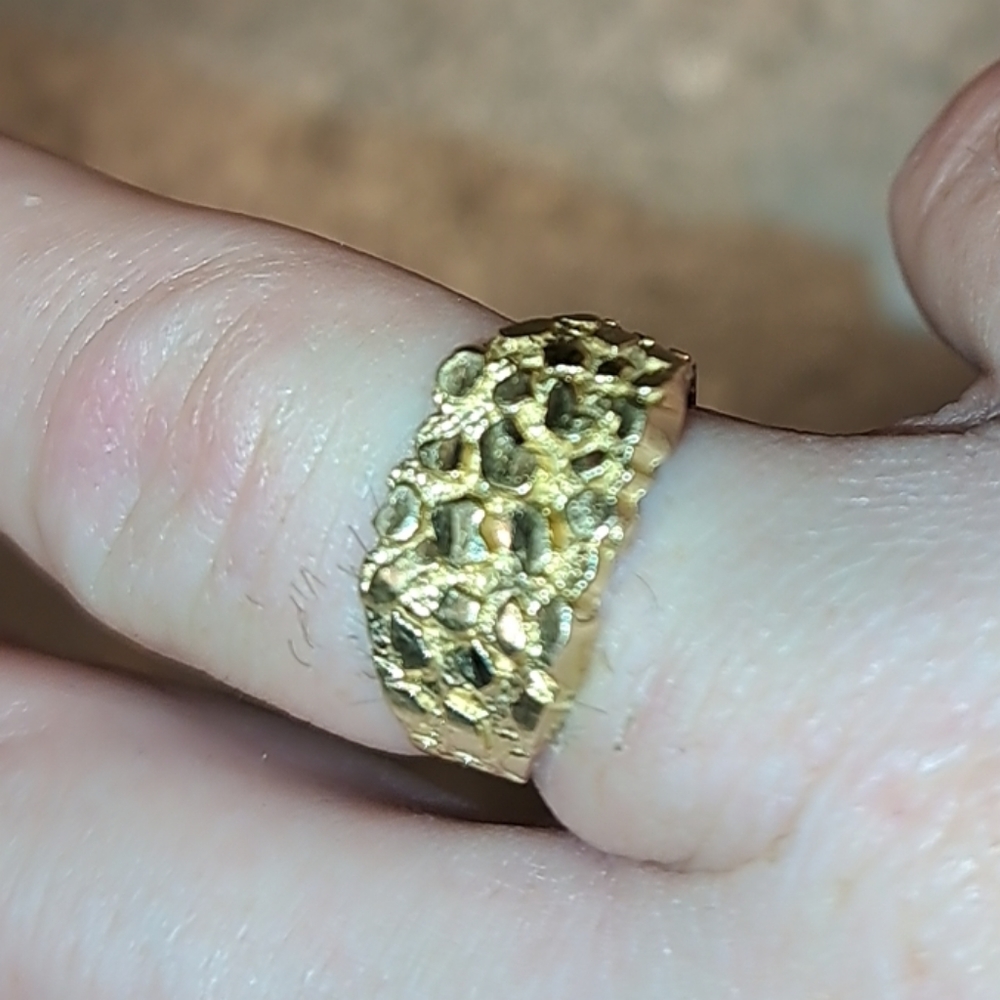 14k gild nugget ring